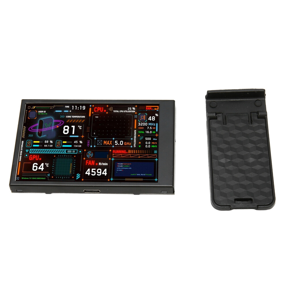 3.5" Ips Pc Monitor For Cpu Gpu Ram Temp With Customizable Layout 9331370310606