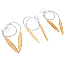 Wooden Circular Knitting Needles Set 3-Pc 15-25mm, 31.5in