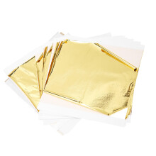 100pcs Gold Leaf Sheets 14x14cm for Gilding Nail Art Painting Craft