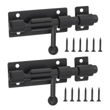 Lot de 2 loquets à boulons portables et robustes de 4 pouces