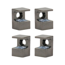 Lot de 4 supports de verre robustes en alliage de-Pistolet noir
