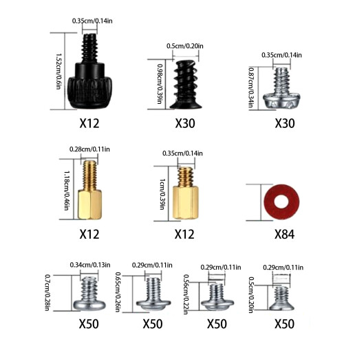 Compleet 380-delig schroevenassortiment Messing schroevenset 2