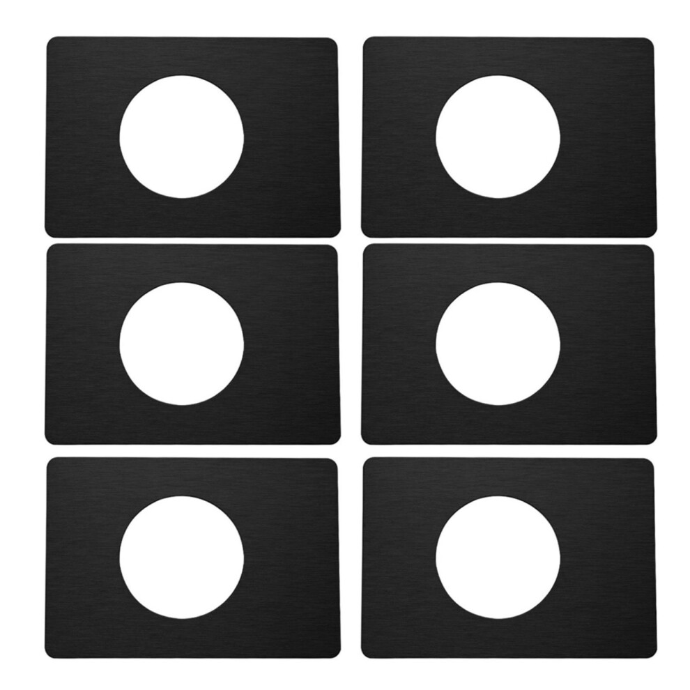 Deadbolts Reinforcer Easy Install Door Handle Filler-6Pcs Black 7732000567681