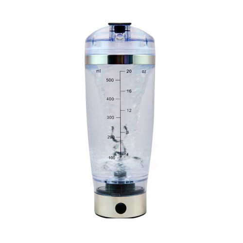 Bouteille Shakeur Rechargeable USB Électrique 450ml-600ml, Argent-Gris 1