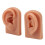 Reusable Silicone Left & Right Dark Skin Tone Piercing Practice Ears, 7.5x5cm 15