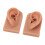 Reusable Silicone Left & Right Dark Skin Tone Piercing Practice Ears, 7.5x5cm 16