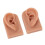 Reusable Silicone Left & Right Dark Skin Tone Piercing Practice Ears, 7.5x5cm 13