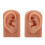 Reusable Silicone Left & Right Dark Skin Tone Piercing Practice Ears, 7.5x5cm 3