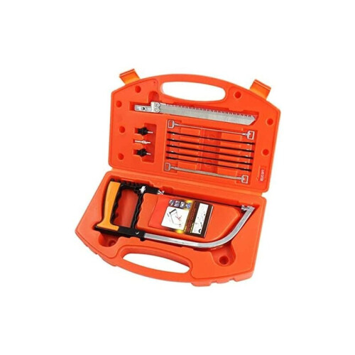 High-performance Hacksaw Set For Construction, 12 In 1 Tool With Adjustable Frame And Ergonomic Non-slip Handle, Sharp Hacksaw Blade For Quick