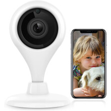Indoor Security Camera, 2-Way Talk, Multi-Device Viewing, Clear 2K Images, Color Night Vision, Smart Motion Detection, Cloud & SD Card Storage, Works