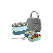 Bolsa térmica portátil para almoço, mantém os alimentos quentes ou frios, lancheira reutilizável de grande capacidade com design à prova de