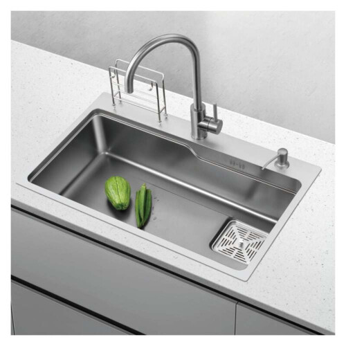 Single Handle Control Kitchen Faucet, Solid Brass Construction Ensuring Durability, Swivel High Arc Spout for Optimal Flexibility and Hot and Cold 2