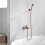 Retro Nostalgia Shower Set, Antique Brushed with Gravitying Brass, Solid Brass Construction for Modern Design (Double Lever Handle) 2