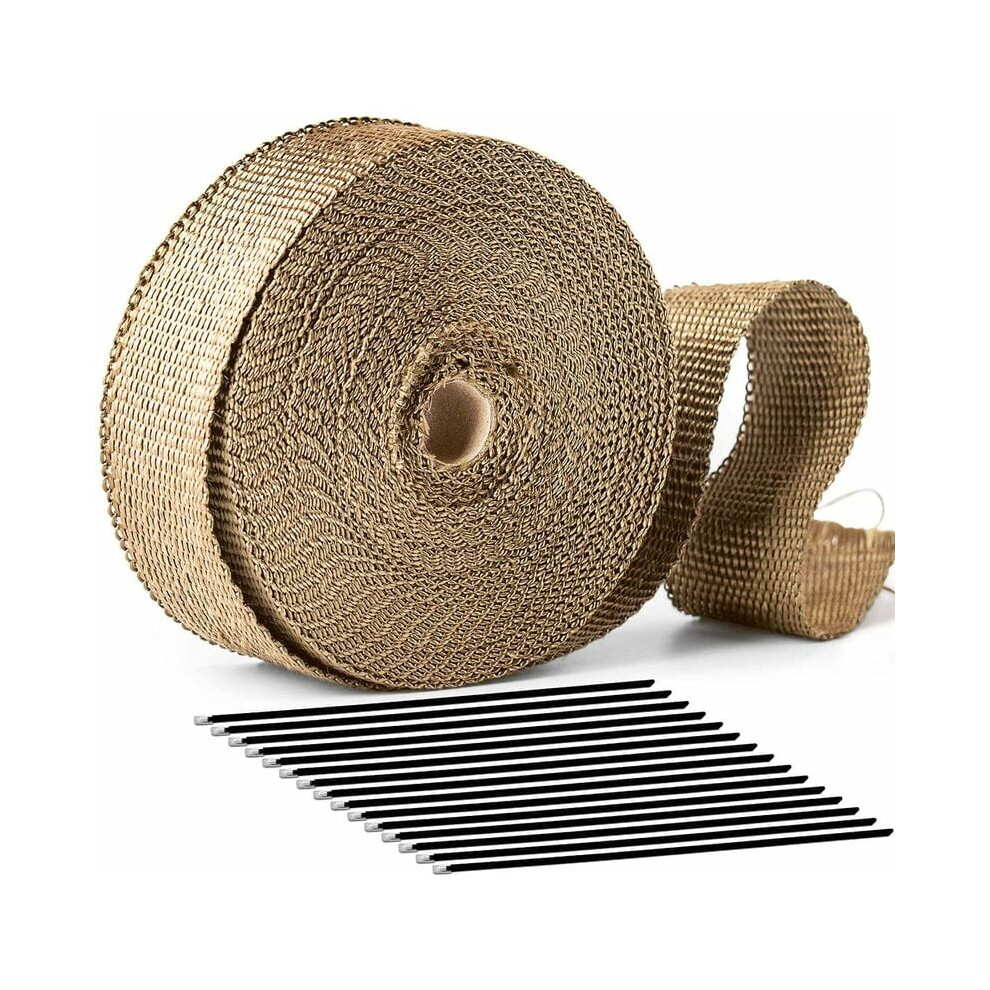 Exhaust Heat Wrap For Auto Moto, Titanium Tape Reduces Heat Soak, High Resistance Thermal Insulation 50Mm X 15M 9173940318922