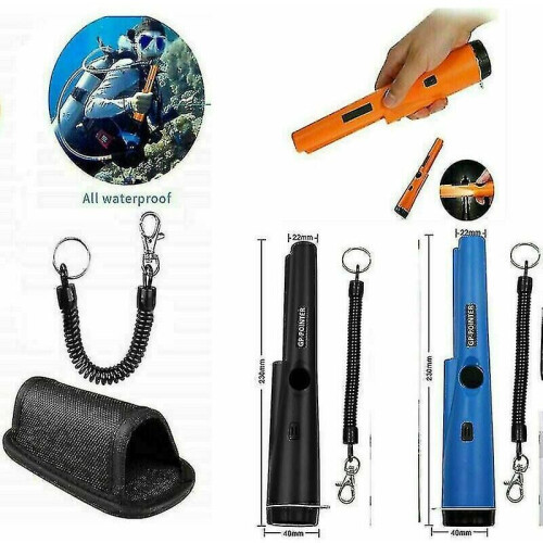Waterproof Metal Detecting Pinpointer with Audio and Vibration Indicator, Handheld Search Probe Featuring One-Touch Operation and 360 Side 1
