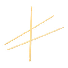 Juego de ganchos de ganchillo de bambú natural, kit de agujas de tejer con diseño de doble punta antideslizantes, herramientas de ganchillo
