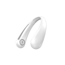 Portable Silent Bladeless Neck Fan, Ultra-light 360 Cooling with Adjustable Speed, Flexible Silicone Hands-Free Design, Rechargeable Battery for