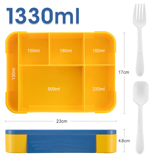 Στοιβαζόμενα δοχεία φαγητού Bento Box, στεγανά διπλής στρώσης για ενήλικες και 1