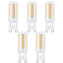 Lang levetid, G9LED-pære, ikke-dimbar, kald hvit 6000K, 420 LM, øyeblikkelig på 0,5 sekunder, 30 000 timer, enkel installasjon, energisparing,
