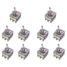 10X AC 380V 10A /OFF/ 3 Positions 12 Pin Latching Toggle  4PDT