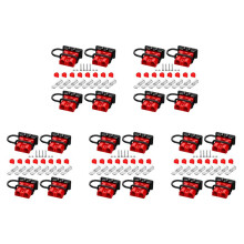 5X for Anderson Connector, 50AMP 6-12 Gauge Battery Quick Connect with Dust Plug 12V-36V for Anderson Plug Disconnect