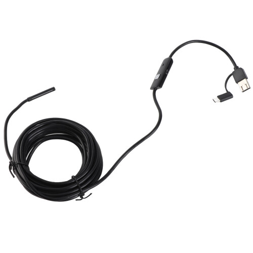 Waterproof 5.5mm Endoscope 5M for Android PC USB Type C with LED Light