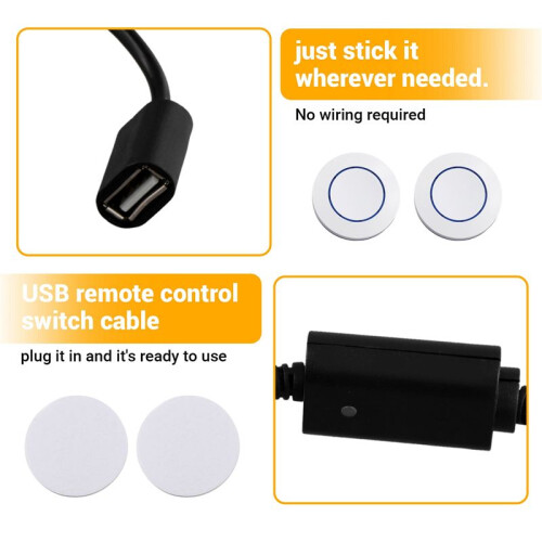 5V Wireless RF Remote Control  Driver Power  OFF for USB LED Light Strip Reading Lamp Light Fan Toggle Model 1