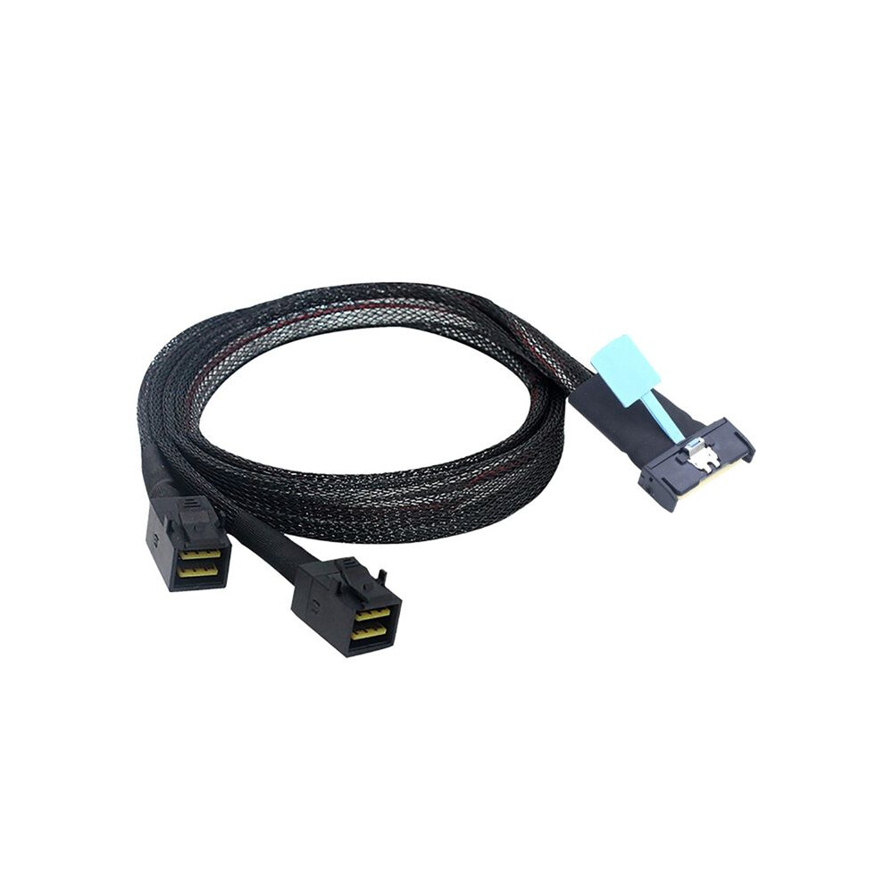 Mcio 8I To 2 X Sff 8643 Cable Pcie Gen5 Mcio 8X To Sas Hd Sff 8643 High Speed Cable For Server Data Center 0.5M 4714015106263