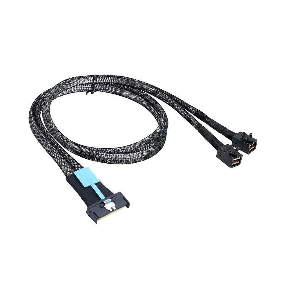 Mcio 8I To 2 X Sff 8643 Cable Pcie Gen5 Mcio 8X To Sas Hd Sff 8643 High Speed Cable For Server Data Center 1M 4713321910946