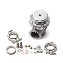 Modificação Universal de Carro 38 mm Turboalimentado Válvula de Alívio de Pressão de Escape Wastegate Externo V-Band Flangeado Preto