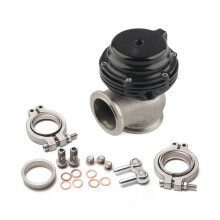 Modificação Universal de Carro 38 mm Turboalimentado Válvula de Alívio de Pressão de Escape Wastegate Externo V-Band Flangeado Prata