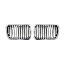 Car Chrome+Matte Black Front Kidney Grilles for  E36 3 Series 328i 1997-1999 51138195151, 51138195152