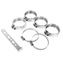 Car Modification 76mm Universal Intake Pipe Kit 5 Section Multifunctional Air Intake Combination Cold Air Aluminum Tube