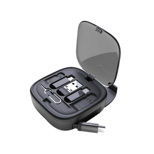 Multi-Function 60W Fast Charging Data Cable Storage Box for Universal Mobile Phone Holder Adapter