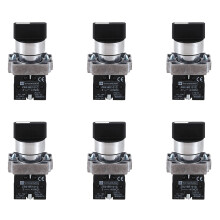 6X 22mm Latching 2 NO 3-Position Rotary Selector Select ZB2-BE101C Black