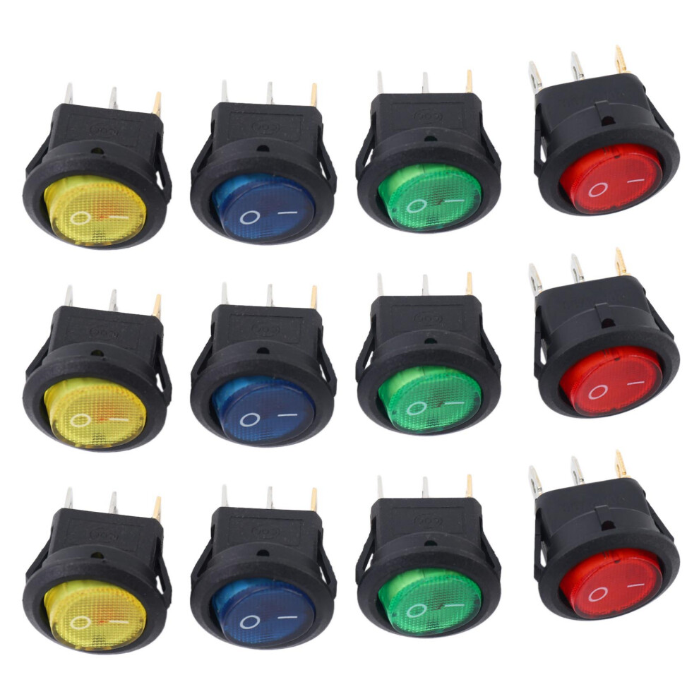 12 X 12V Led Illuminated Rocker -Off Toggle Spst Dash Car Boat Light 6032784101462