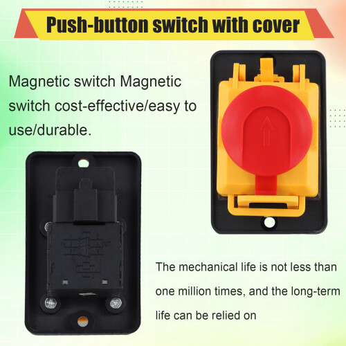 Electromagnetic  Magnetic Button  KJD12 16A 250V Power Tool Undervoltage Overload Protection 1