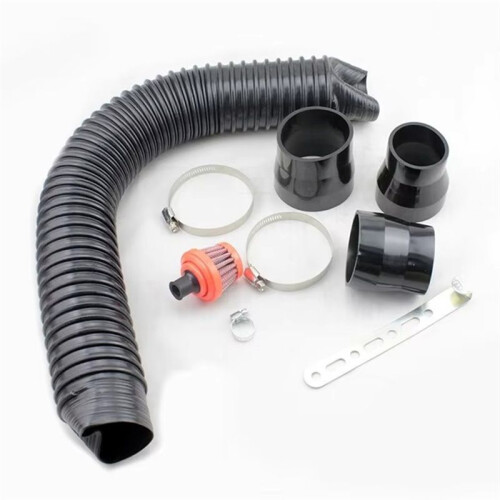 Car Modification Cold Intake Air Filter Kit High Flow Air Filter Element 76mm Intake Air Box Kit 3-Inch 1