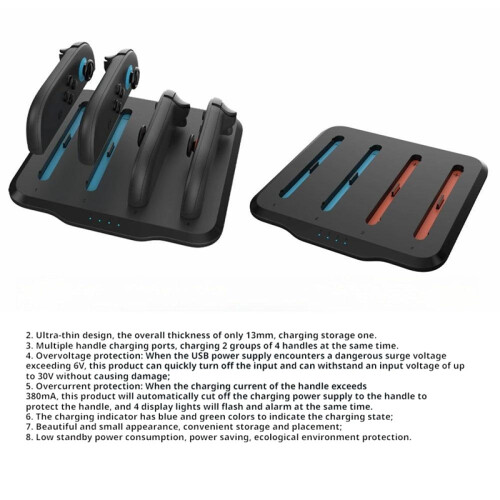 Multifunctional Holder for  2 Handle Charging Base  2 Handle Charger 4in1 with Charging Indicator Light 1