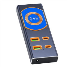 USB Wireless Magnetic Charger for Mobile Phones Tablets, Laptops with Fast Charging Desktop Charging Station EU Plug
