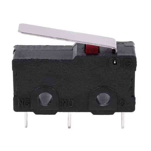 60Pcs AC 125V 250V 5A SPDT 3-Pin Momentary Plastic Micro-Limit  Black+Silver 1