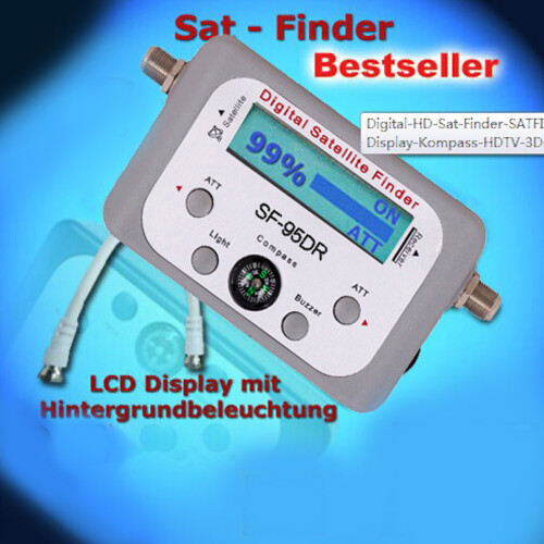 Digital Satellite Signal Meter 950-2150MHz con Bussola e Buzzer per DirecTV 2