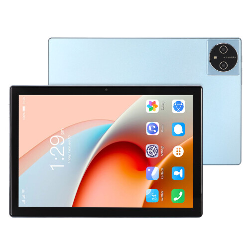 Tablet Android com alto-falantes estéreo duplos, tela de 10,1 polegadas, processador octa-core, Bluetooth, teclado, compatível com cartão SIM, 2