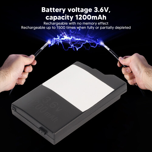 1200mAh 3.6V Lithium Polymer Battery Pack for PSP 2000 3000 Series 2