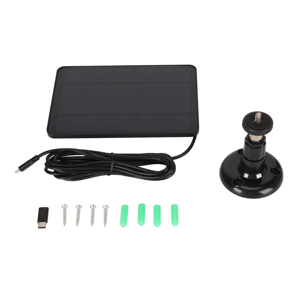 5V 4W Ip65 Solar Panel Charger For Safety Camera - Black 9341370324169