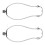 Packung mit 2 multifunktionalen Lampen-Harfen-Sets,-Silber 1 1