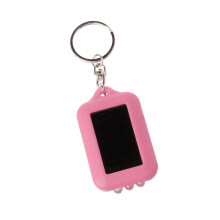 Tragbarer Solar-LED-Taschenlampen-Schlüsselanhänger mit-Rosa