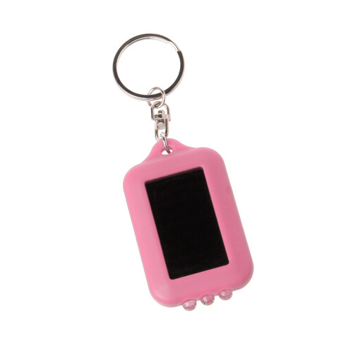 Solar Light Keychain Solar LED Keychain LED Keyring Torch-Pink