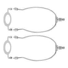 Set van 2 lampenkap montage harp beugel lichtbasis-Zilver
