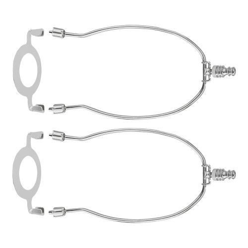 2er-Pack Lampenschirm Harfenhalter Stützhalterungsset-Silber